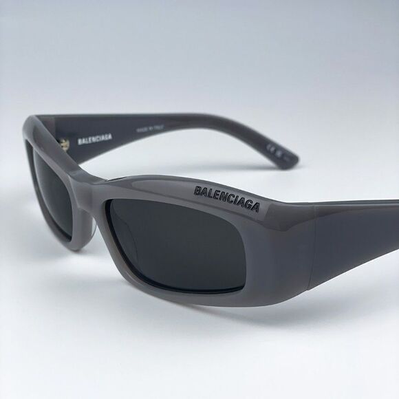 SALE! NEW Balenciaga BB0266S 003 Grey Rectangle Unisex Sunglasses